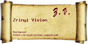 Zrinyi Vivien névjegykártya
